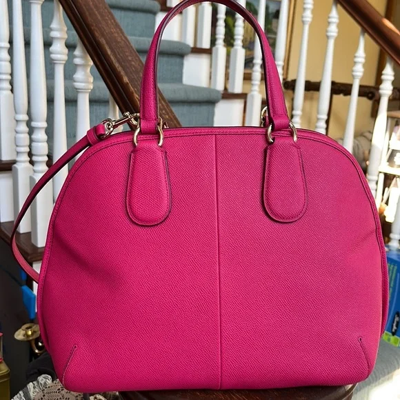 Coach  Prince Street Large Satchel crossbody      Ruby      Pink Leather  NWOT - Picture 11 of 16